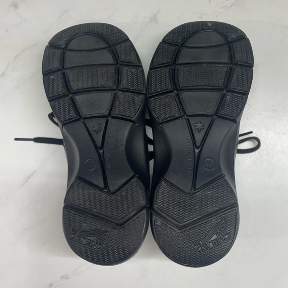 Dansko Black Leather Water-Resistant Lace Up Sneakers Size 36 - Picture 5 of 7